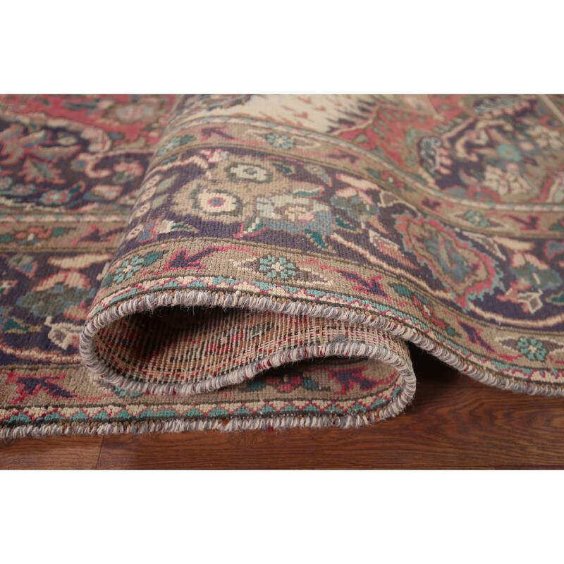 Tabriz Persian Vintage Area Rug Handmade Wool Carpet - 6'9"x 9'4"