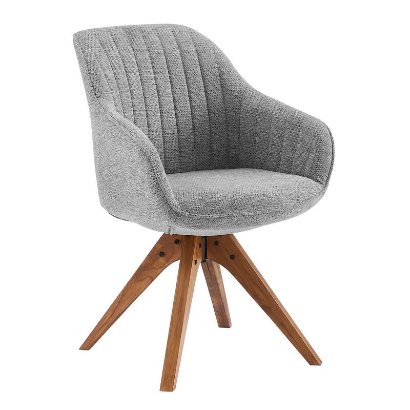 Art Leon Modern Wood Swivel Chair with Oak Legs