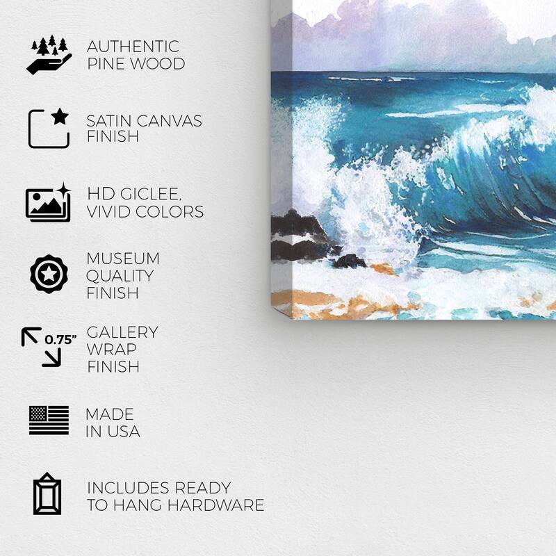 Wynwood Studio Canvas Nautical and Coastal Ocean Day - Doll Memories Blue and Teal Nautical & Coastal Wall Art Canvas Print