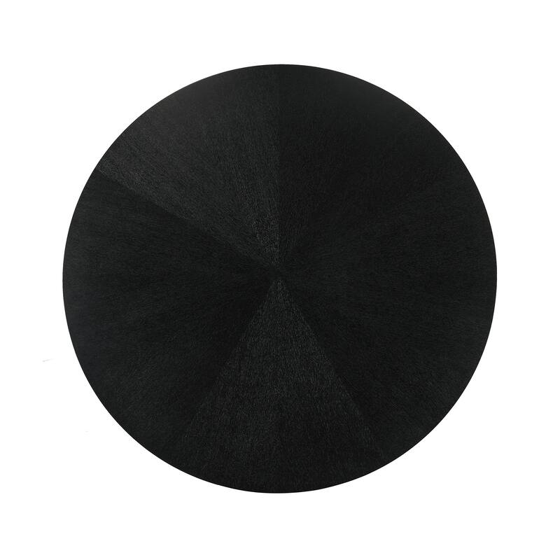 Cirque Channell Black Wood and Charcoal Upholstered 5 Piece Round Dining Set