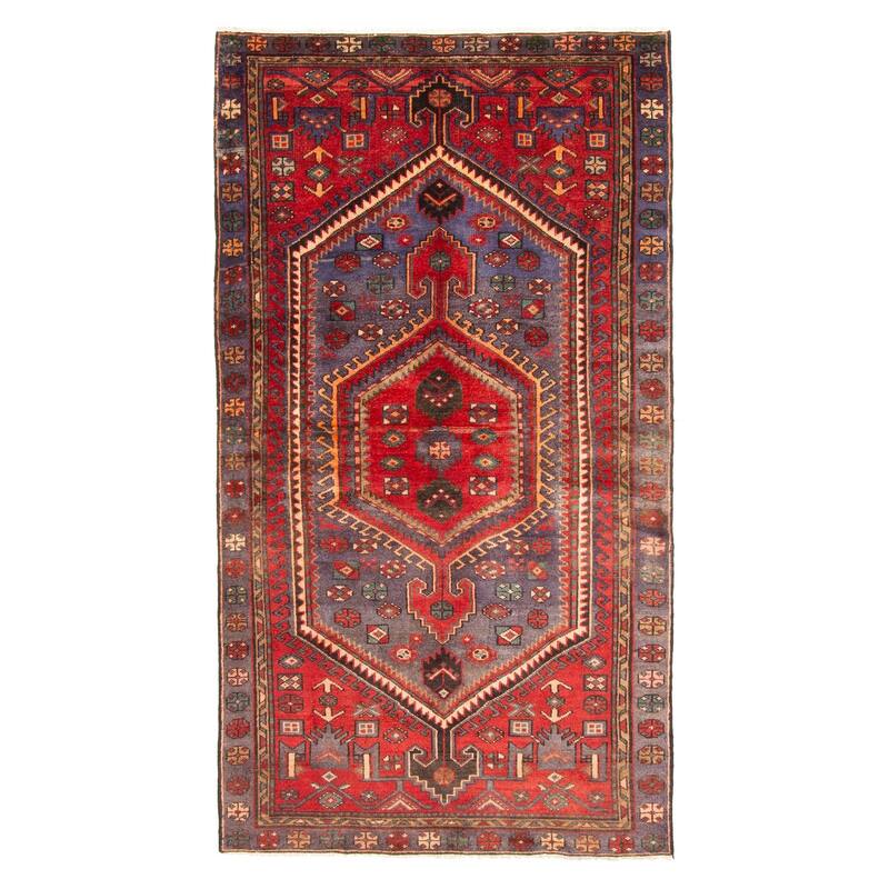 ECARPETGALLERY Hand-knotted Andelz Red Wool Rug - 4'1 x 7'5