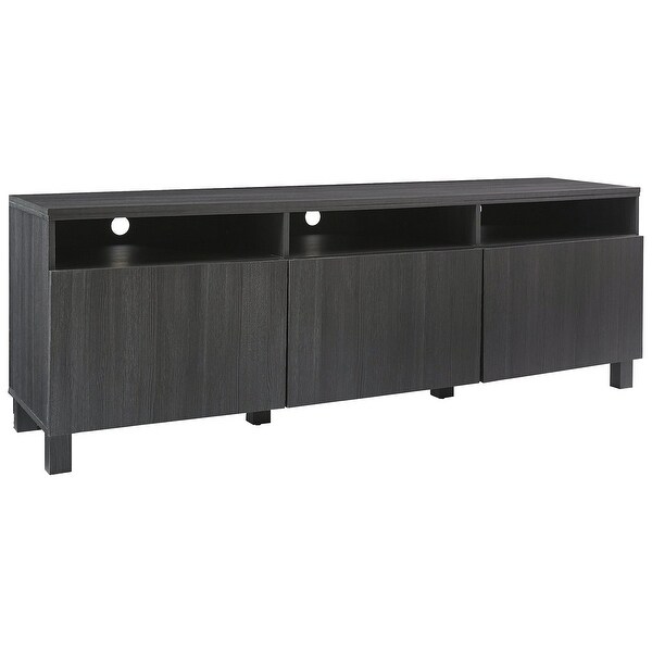 Yarlow Extra Large TV Stand, Black - 17.13" x 70" x 24.13". Opens flyout.