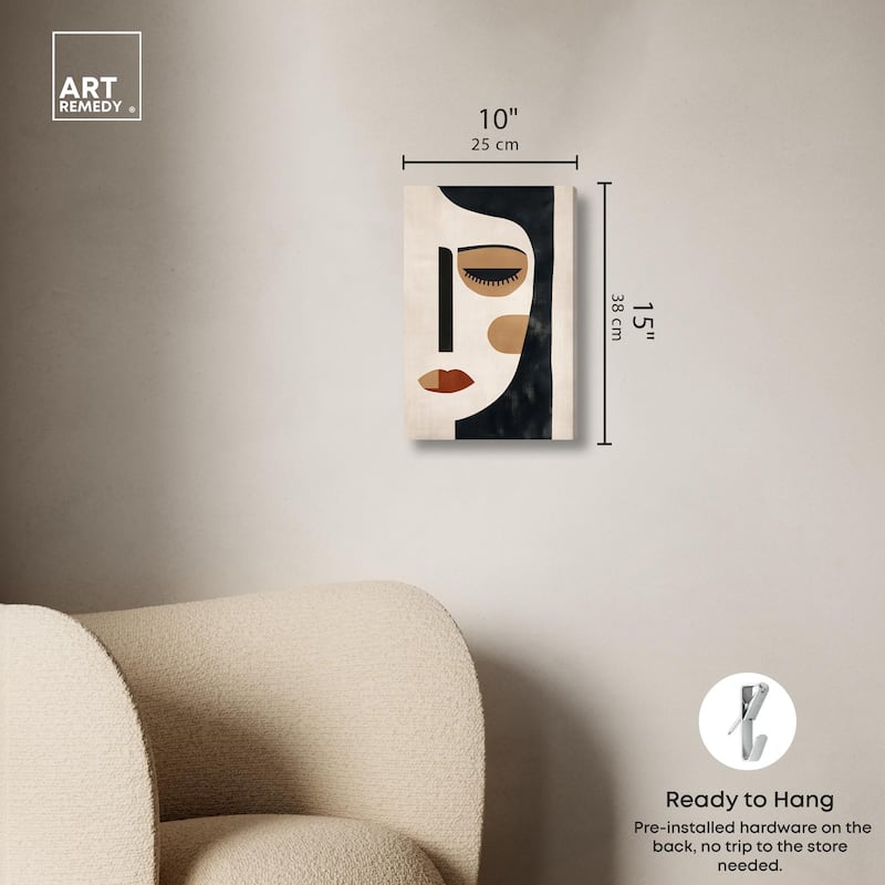 Face Moderne II Canvas by Art Remedy, Gallery Wrapped