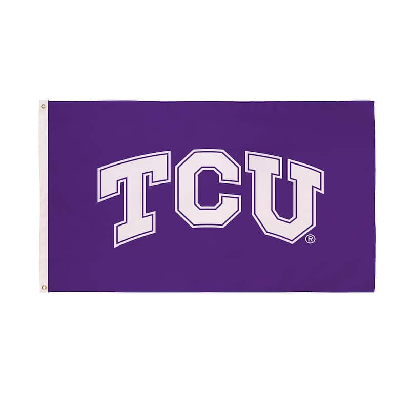 Texas Christian University Single Sided Flag w/ 2 Grommets, 3'x5' - Multi