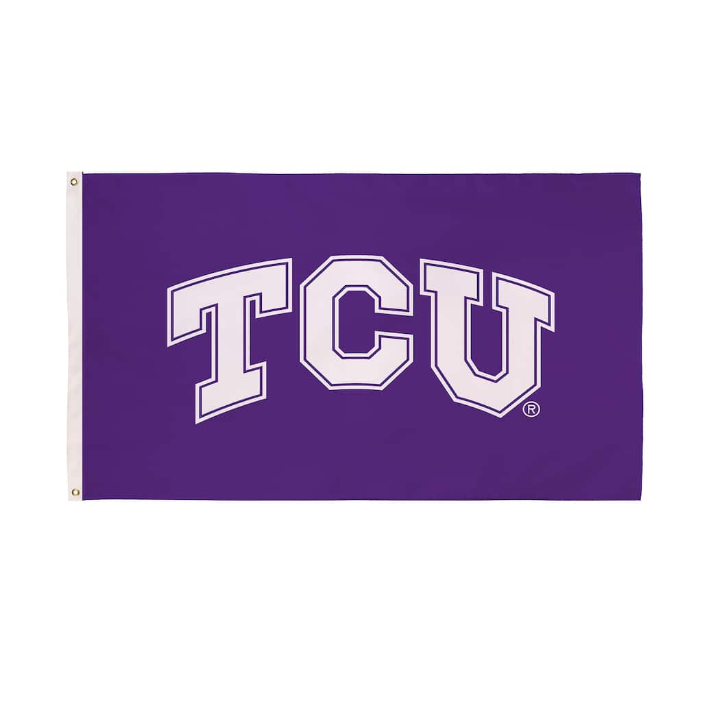Texas Christian University Single Sided Flag w/ 2 Grommets, 3'x5'