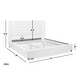 preview thumbnail 11 of 10, Manhattan Tufted Wingback Headboard King Platform Bed