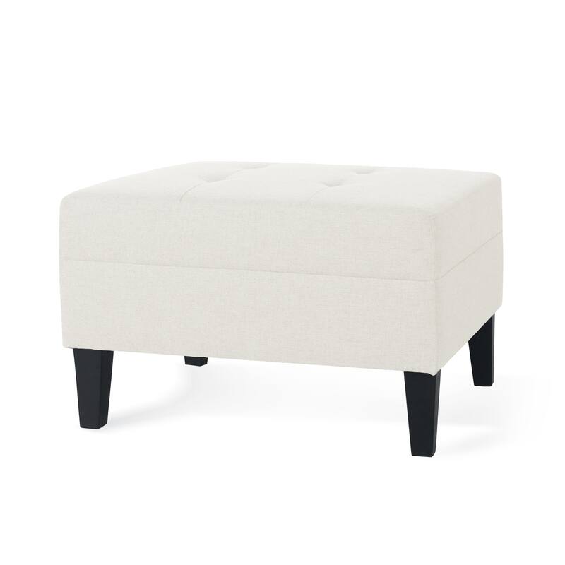 Tiernan Tufted Fabric Ottoman by Christopher Knight Home