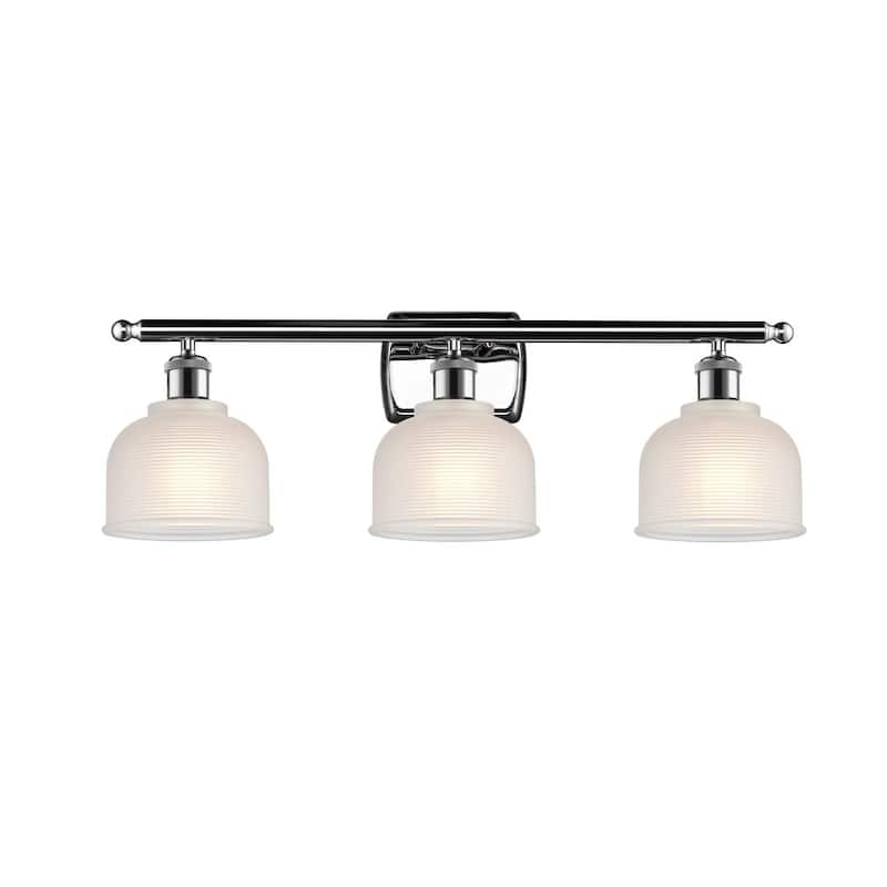 Innovations Lighting Dayton 3 Light 26" Wide Bathroom Vanity Light - Polished Chrome / White