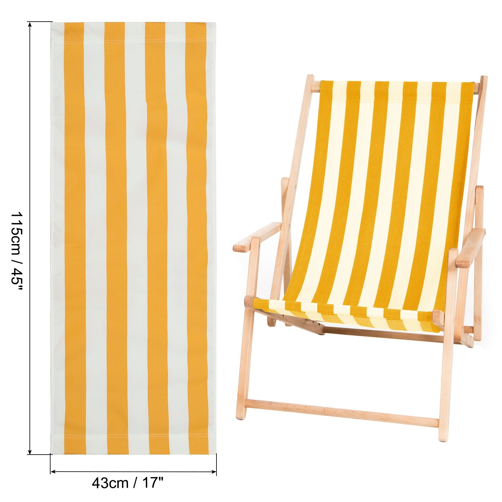 Beach Chair Replacement Fabric Sling Replacement Oxford - 115*43（L*W)