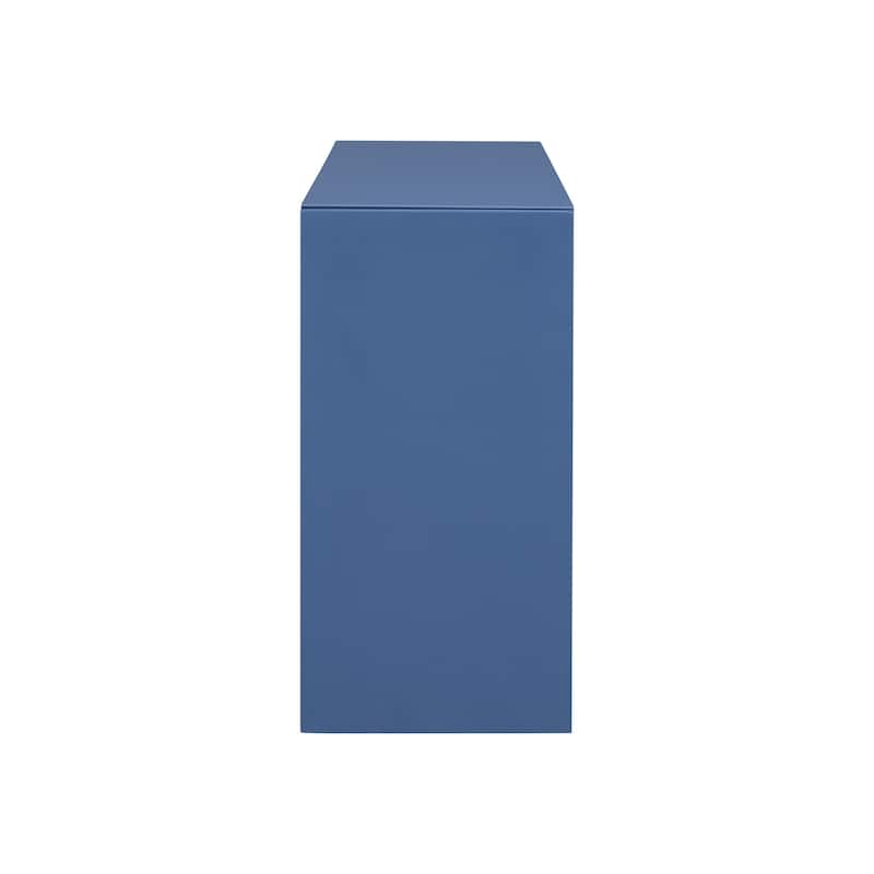 Acacia Wood Veneer Simple Entryway Table With Wavy Design,Suitable For Study,Entryway,Hallway, Living Room, Foyer