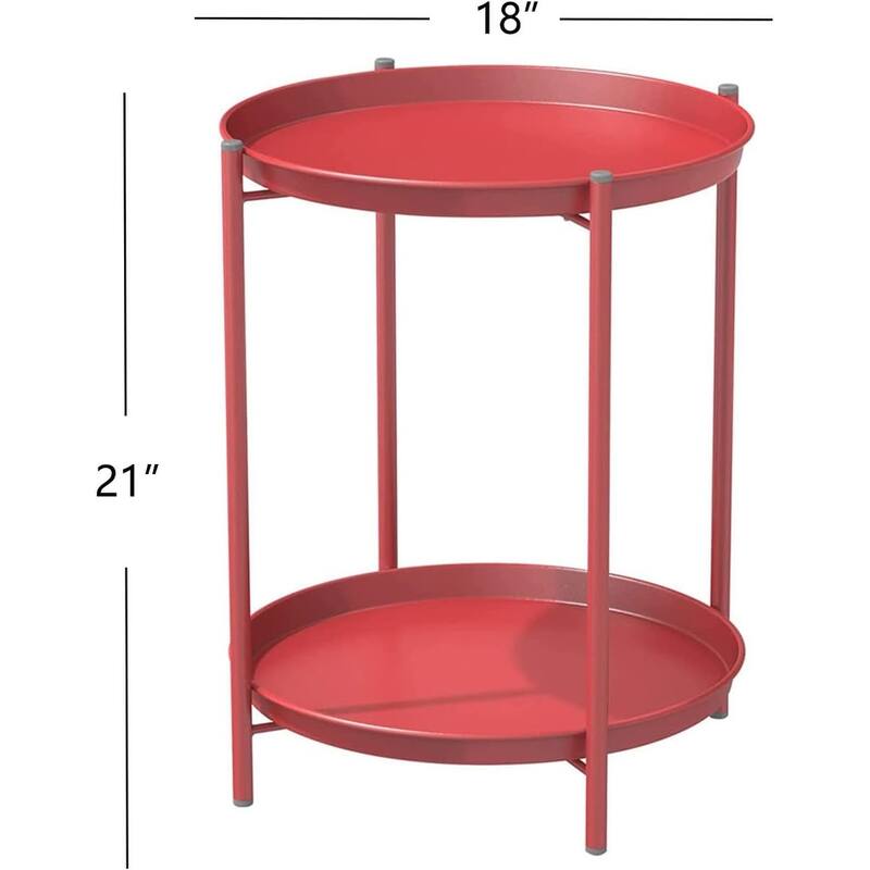 18" or 28" Round Outdoor Side Table End Table Coffee Table