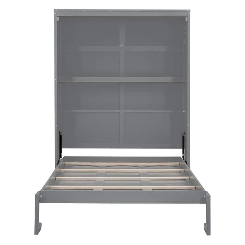 Wooden Quenn Size Murphy Bed Wall Bed with Shelves