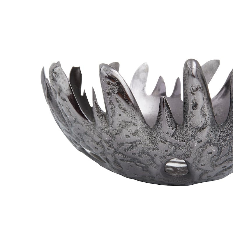 Black, Gold or Silver Aluminum Metal Decorative Bowl (Set of 2)