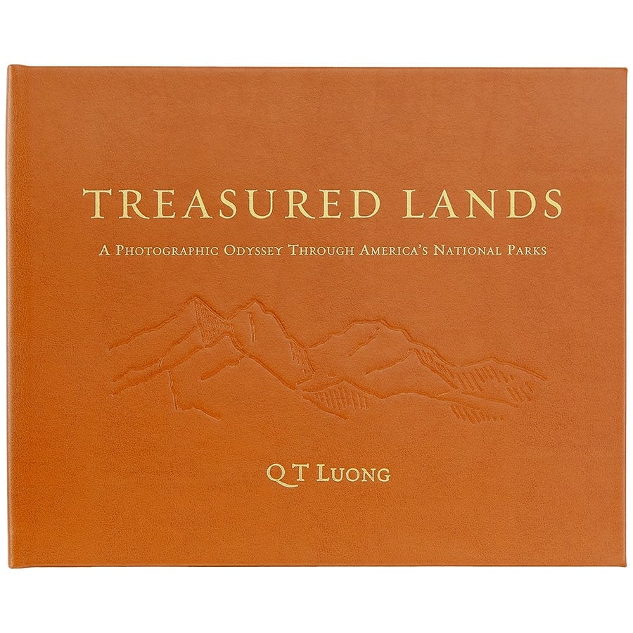 Graphic Image Treasured Lands Coffee Table Book, Leather, Tan
