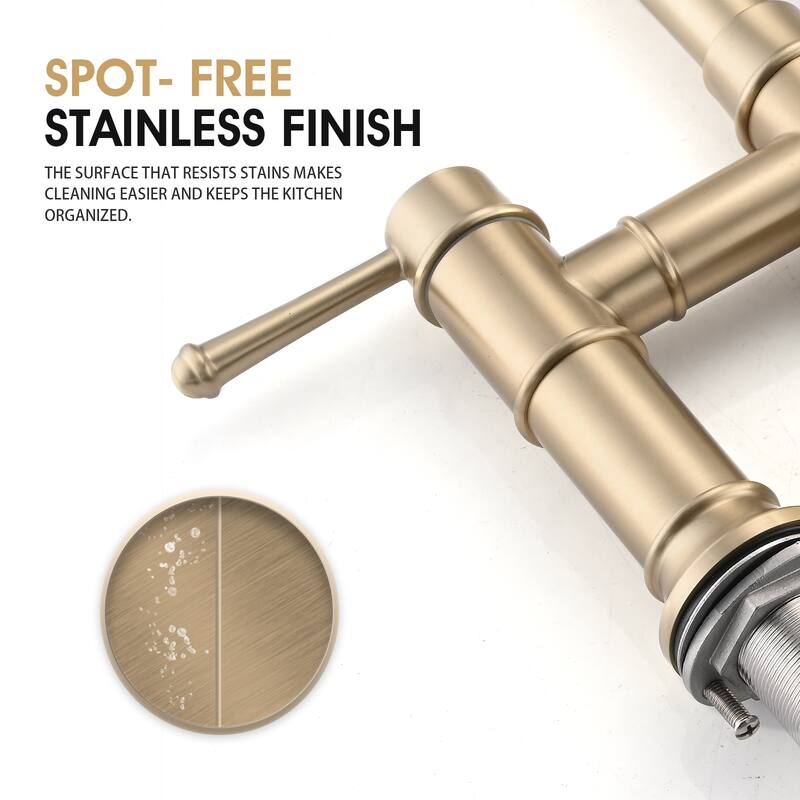 Dornberg 2-handle Bridge Kitchen Faucet With Pull-out Sprayer