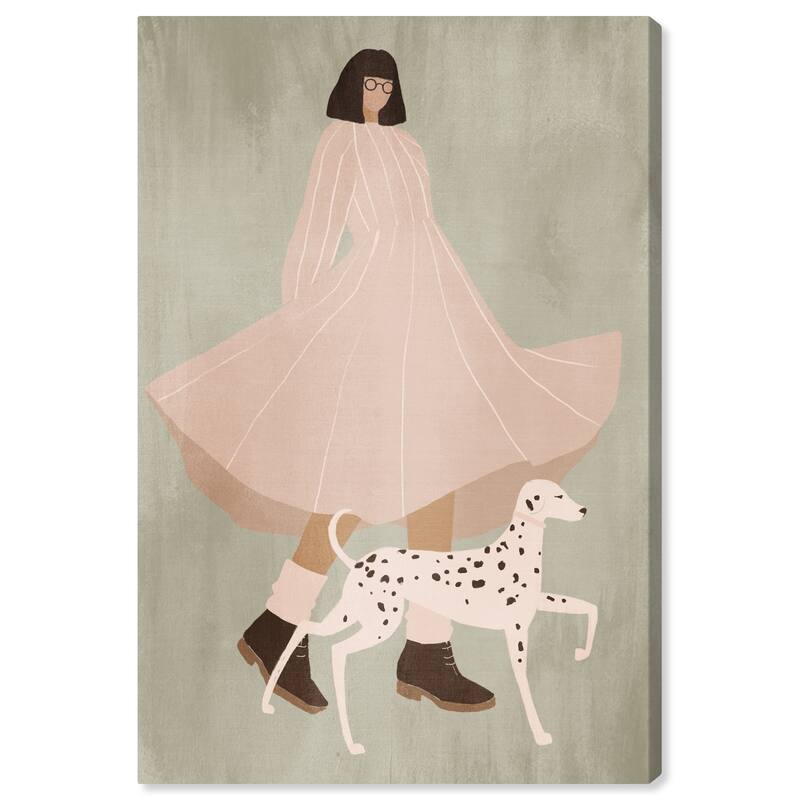 Wynwood Studio Canvas Fashion and Glam Spots in Stride Pink and Light Pink Bohemian & Eclectic Wall Art Canvas Print