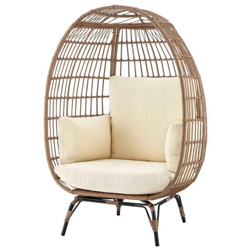 Manhattan Comfort Spezia Freestanding Rattan Outdoor Egg Chair