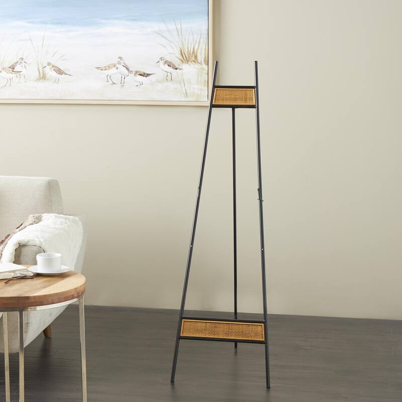 Metal Display Easel with Wood Accents - Black - Roche River Decor