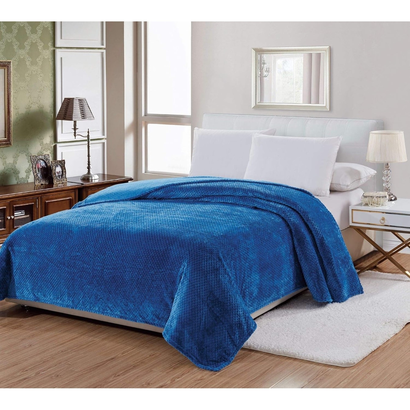 Noble house popcorn textured microplush blanket deals