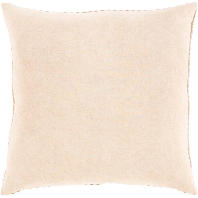 Whitley Faded Waffle Weave Cotton Throw Pillow