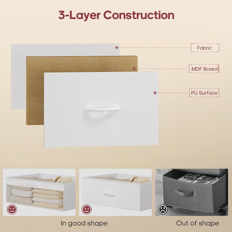 9-16 Drawer Dresser Fabric Storage Chests of Drawers Metal Frame