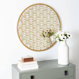 SAFAVIEH Chanti 30-inch Gold Round Decorative Mirror - 30" W x 1.5" L x 30" H