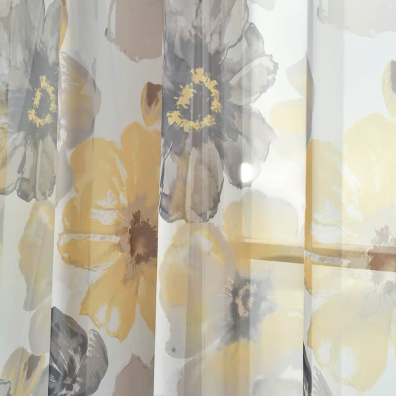 Lush Decor Leah Sheer Window Curtain Panel Pair - 84" x 52"