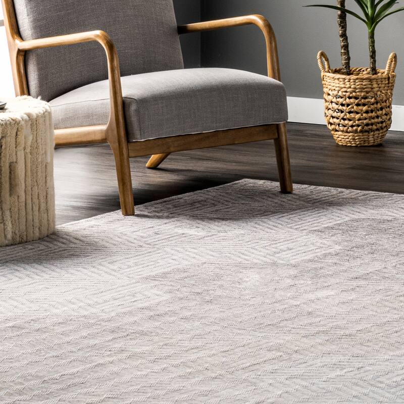 Nuloom Adeline SpinClean Modern Hexagon Machine Washable Area Rug