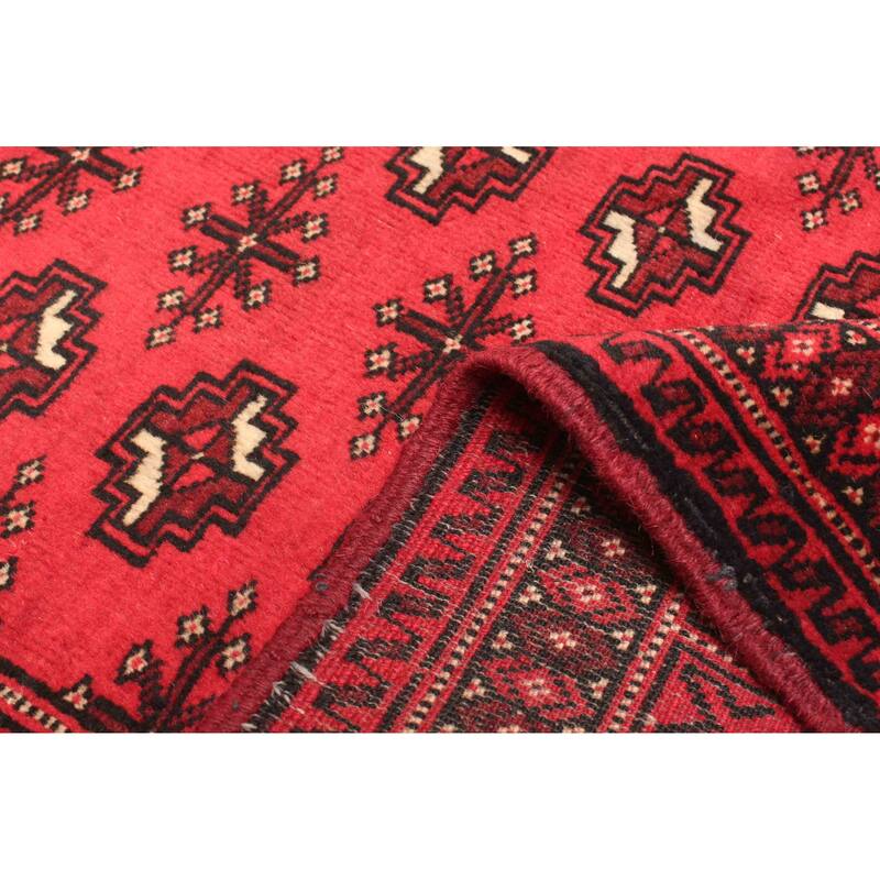 ECARPETGALLERY Hand-knotted Teimani Red Wool Rug - 2'10 x 4'6