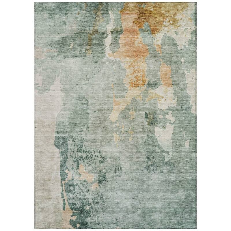 HomeRoots Abstract Transitional Rectangle Outdoor Rug