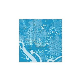 Washington D.C. Urban Map (Blue) Print On Acrylic Glass by Urbanmap ...