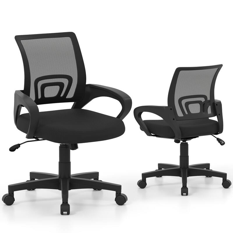 Gymax Mesh Office Chair Ergonomic Computer Desk Chair w/Lumbar Support