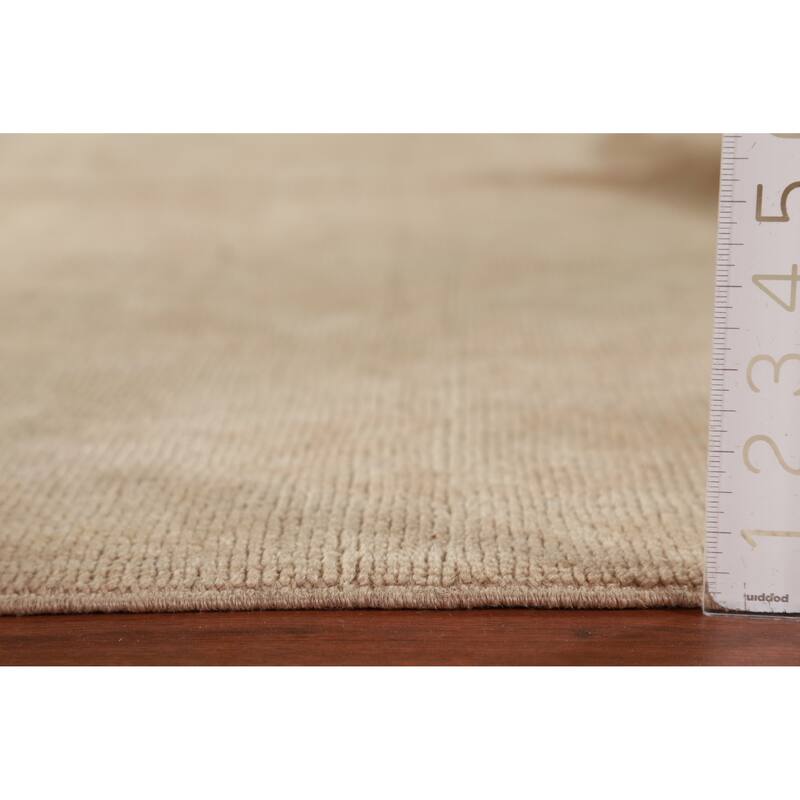 Hand Knotted Oriental 100% Wool Carpet Transitional All-Over Oranges & Rust Oushak Area Rug - 15' 7'' X 6' 8''