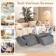 preview thumbnail 8 of 8, Gymax 6 Pcs Toddler Climbing Blocks w/ Handles Chenille Fabric Cover - Grey - See Details