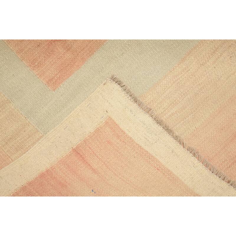 Hand Woven Oriental 100% Wool Carpet Southwestern Modern Multi-Colored Kilim Area Rug - 9' 1'' X 5' 11''