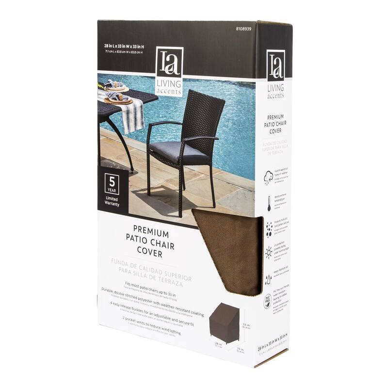 Living Accents Polyester Chair Cover 33"