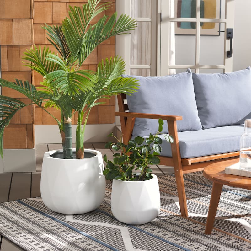 SAFAVIEH Outdoor Living Kane Planter Pot [SET of 2] - 16Wx16Dx14