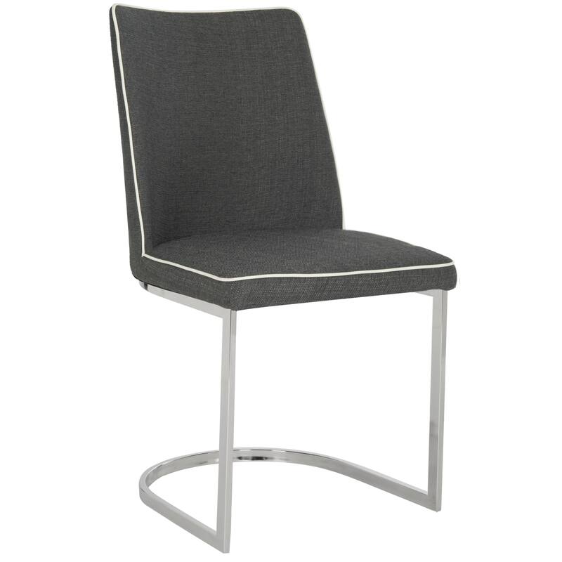 SAFAVIEH Felipa Mid-Century Modern White Dining Chair (Set of 2) - 18.5" x 22.3" x 33.5" - 19Wx22Dx34H