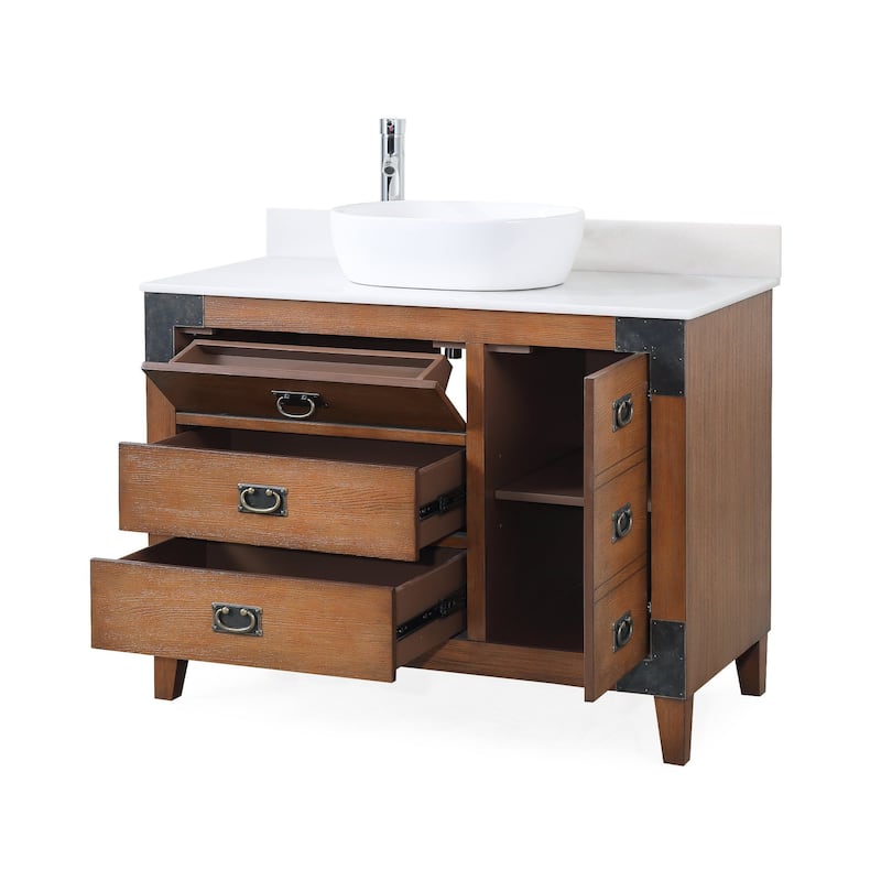 42" Vessel Sink Bathroom Vanity, Asian style Akira