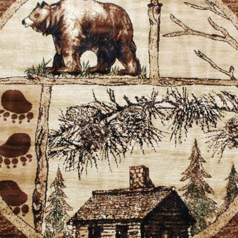 Wildlife Themed Plush Indoor Area Rug
