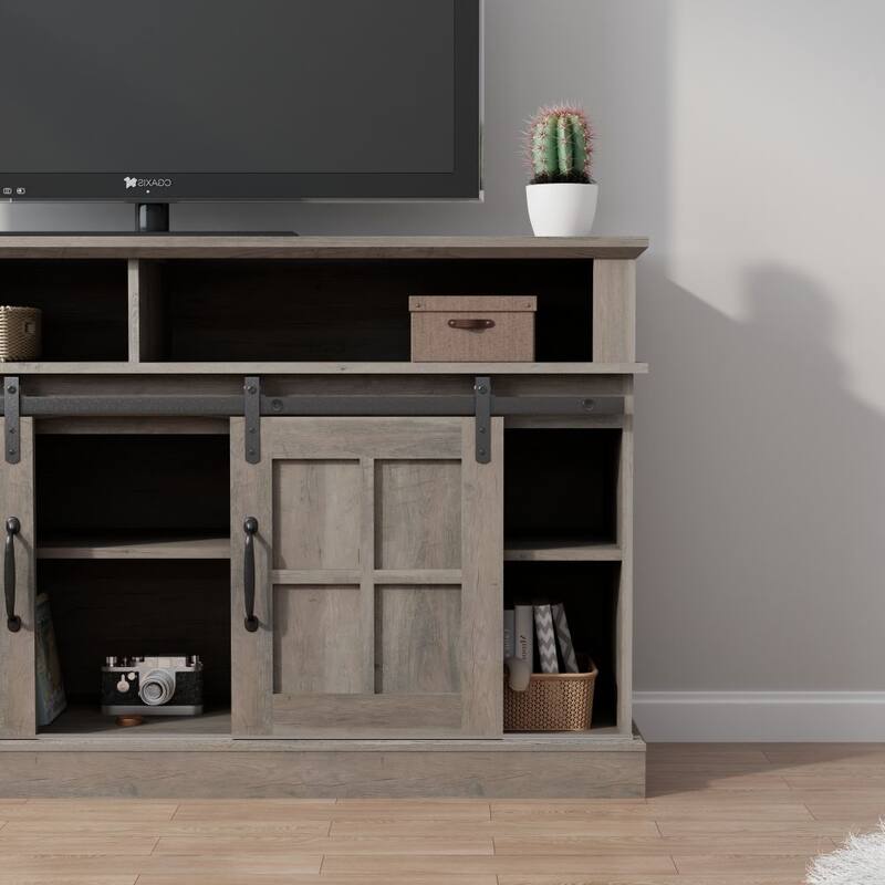 58 Inch TV Stand with Storage Cabinet and Shelves, TV Console Table Entertainment Center