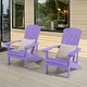 preview thumbnail 35 of 60, BONOSUKI Patio Adirondack Chairs Weather-resistant(Set of 2) Purple