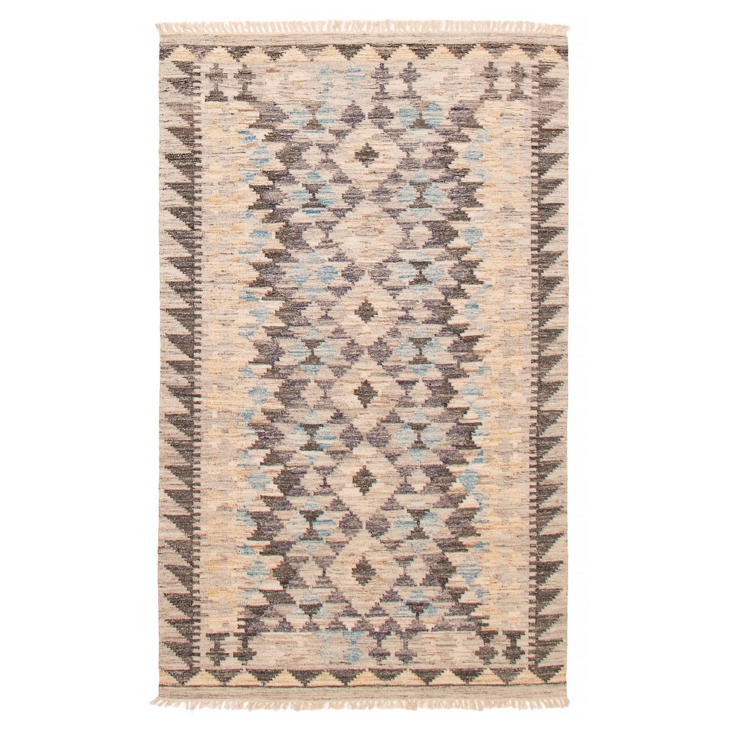 Ankara Grey Kilim 5'0" x 8'2" - 5'0 x 8'2