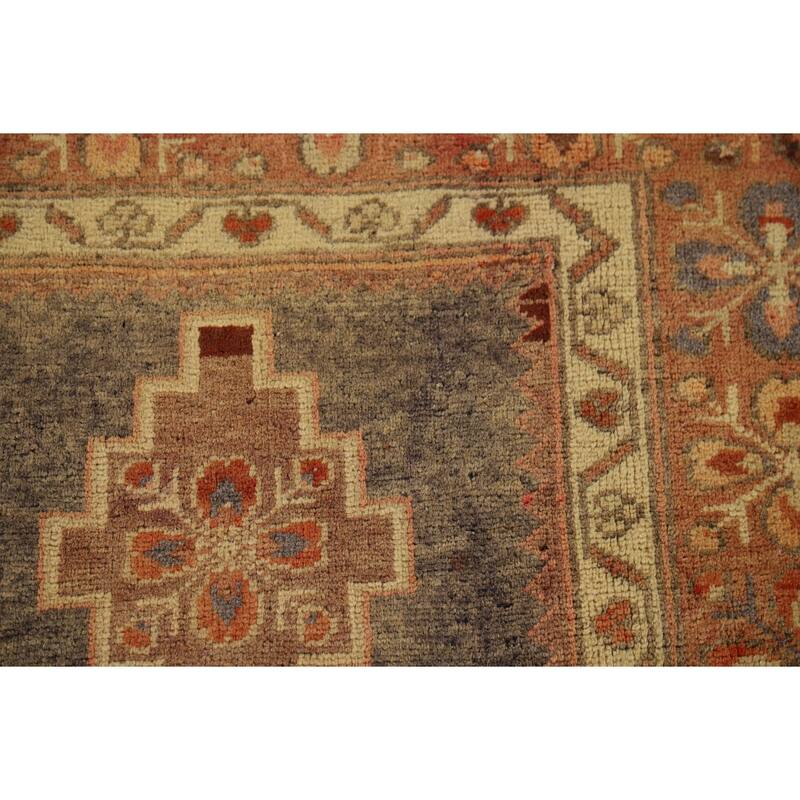 Tribal Ardebil Vintage Persian Runner Rug Hand-Knotted Wool Carpet - 4'5" x 10'7"