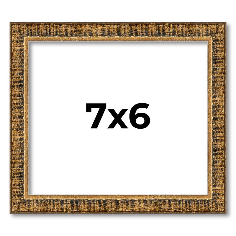 7x6 Frame Gold Solid Wood Picture Frame - Complete Modern Photo Frame