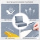 preview thumbnail 68 of 121, Gymojoy 24"x22"x6" Patio Thick Cushions & Pillows Set - Deep Seat Indoor/Outdoor Water & Fade Resistant