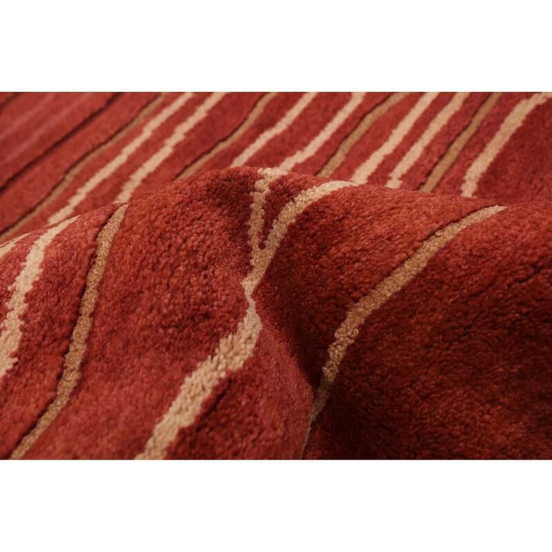 ECARPETGALLERY Hand-knotted Peshawar Ziegler Dark Copper Wool Rug - 4'0 x 5'11