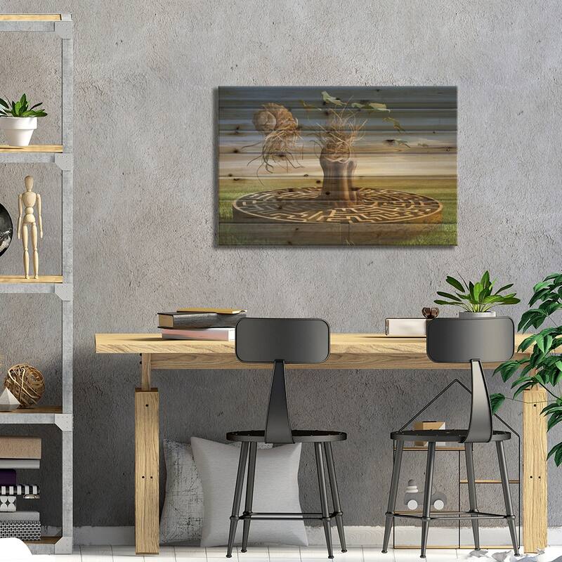 Surreal IX Print On Wood by Radoslav Penchev - Multi-Color