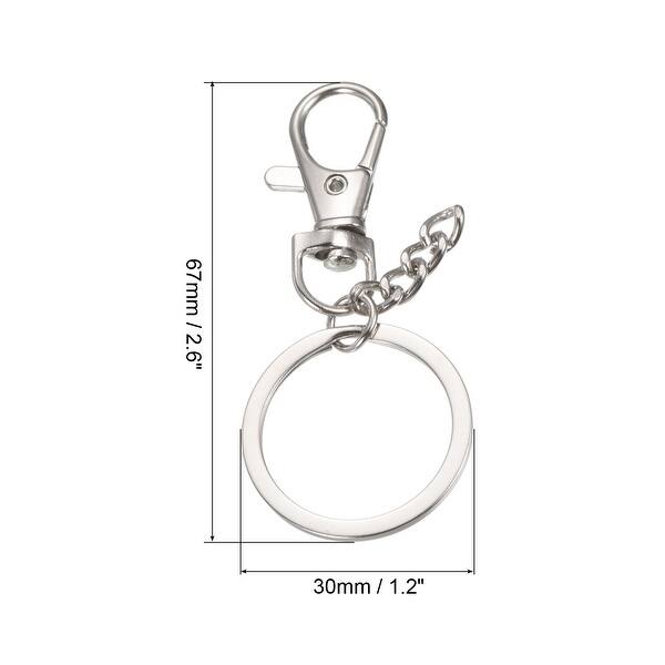 5pcs Key Chain for Keys, Metal Keyring Snap Hook Keychain for DIY