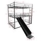 preview thumbnail 3 of 4, Twin Size House Loft Bed with Slide and Ladder,Sturdy Frame,Black